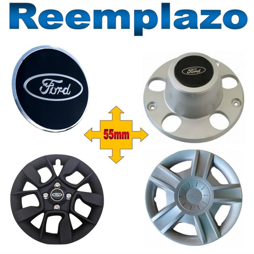 Calcomania En Aluminio Con Logo Ford Para Centro De Rin Foto 4