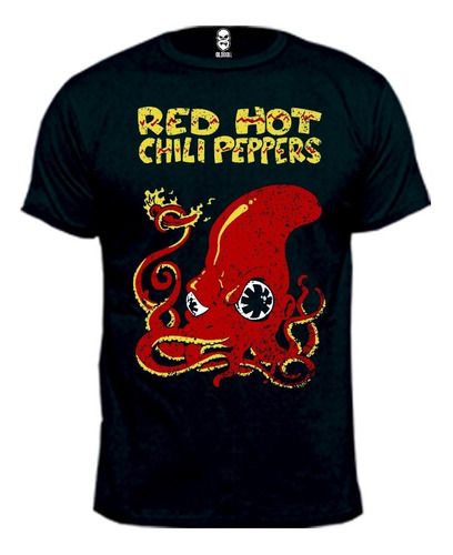 Remera Red Hot Chili Peppers Pulpo Algodón Premium Peinado