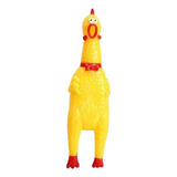 Brinquedo Galinha De Borracha Cachorro Mordedor Frango 31 Cm