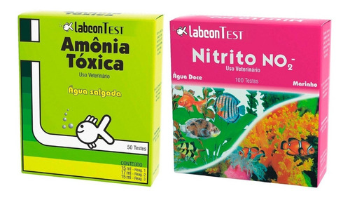 Labcon Kit Teste Para Aquário Marinho - Amonia - Nitrito