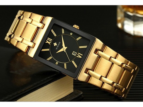 Reloj De Cuarzo Analógico Rectangular Para Hombre De Wwoor