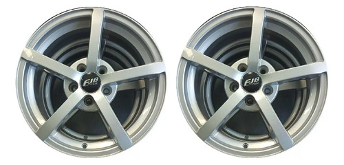 Kit 2 Llantas Aleacion Deportiva Fujibond K-354 R15 5x100