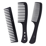 3pcs Wide Tooth Combs, Premium Carbon Fiber Hairdressing