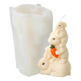 Bunny Family Silicone Mold | 3d Easter Rabbit Candle Making