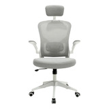 Cadeira Presidencial Confortável Giratória Cor Branco Material Do Estofamento Algodão
