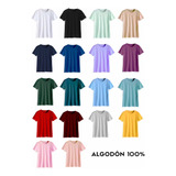 Camisetas Manga Corta Cuello R 100% Algodon Pack 9 U Moda