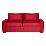 Sofa Livorno 3c Cuero Kentucky Rojo