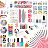 Kit Completo Deco Decoración De Uñas Stamping Pinceles Nails