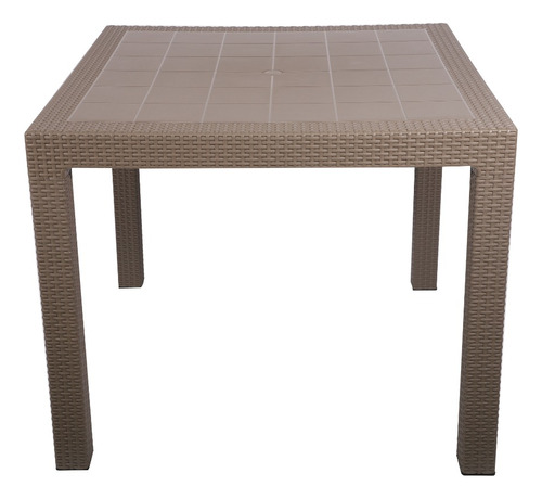 Mesa Rattan De Jardin Cuadrada Fidji Capuchino 90cm X 90cm