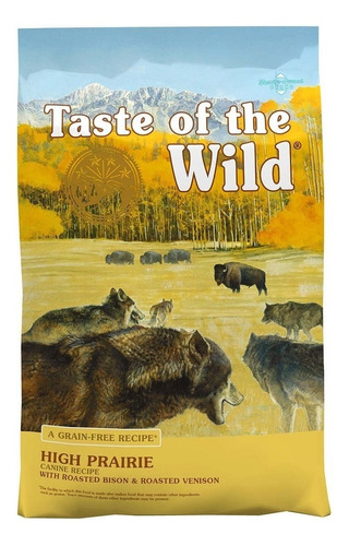 Alimento Taste Of The Wild High Prairie Canine Para Perro Adulto Todos Los Tamaños Sabor Bisonte Asado Y Venado Asado En Bolsa De 14lb