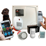 Kit Alarma Casa Celular+1 Sensor Pet+sirenas+control+bateria