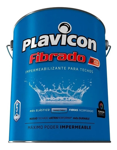 Plavicon Fibrado Impermeabilizante Techo Terraza X 5 Kg