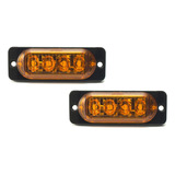 Par Sinaleira 3 Fios Led Seta Pisca 12v 24v Caminhão Carro