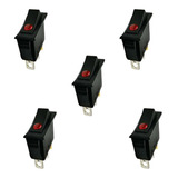 5 X Interruptor Switch Balancin 3 Pines Luz Led 10a 250v