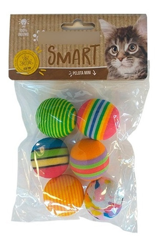 Juguete Set 6 Pelotas Gatos Persa Siames Mascotas