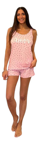 Pijama Algodón Musculosa Corazones Berne T.5-6 Art 330e