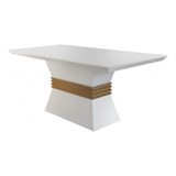 Mesa De Jantar 4 Cadeiras Luísa Espresso Móveis J Cor Branco/branco