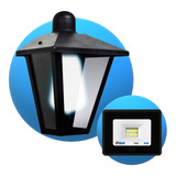 Combo Aplique Led Farol 124 + Reflector + Lampara 10w Bulbo