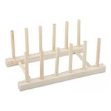 2 Estante Para Platos De Madera, Soporte Para Tapa , 6