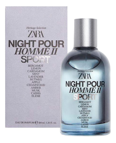 Perfume Zara Night Pour Homme 2 Sport Edp 100ml Para Hombre