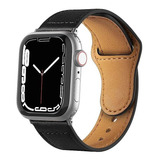 Pulseira De Couro Para Apple Watch 49mm - Preta - Gshield