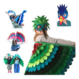 Disfraz De Capa Búho Para Niños Con Alas De Pavo Real De Fieltro Chal De Pájaro Capa De Fieltro Con Máscara Halloween Carnival Cosplay 