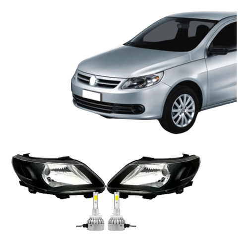 Juego Optica Vw Saveiro 2010 2011 2012 2013 Tuning +cree Led