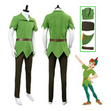 Fantasia Masculina Adulta De Peter Pan, Vestido Verde Extrav