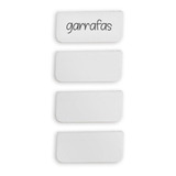 Kit Conjunto 4 Placas Identificadoras Caixa Organizadora Ou