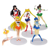 5pz Sailor Moon Figura Scouts Senshi Coleccion Anime Manga 
