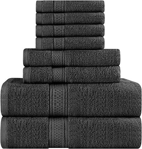 Utopia Towels - Juego De Toallas Premium De 8 Piezas (gris)