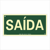 Placa De Sinalização Fotoluminescente Saída, S12