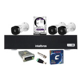 Kit 3 Camera 1120 Intelbras Dvr 4ch Mhdx 1004c Hd 1tb Purple
