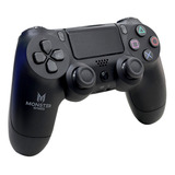 Control Joystick Inalámbrico Vibracion Monster Ps4 Negro