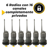 6 Radios Con 16 Canales Completamente Privados