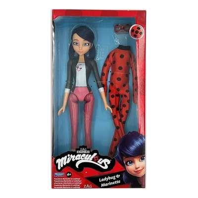 Muñeca Lady Bug & Marinette 2 Outfits Bandai