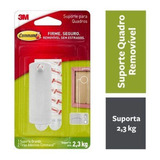 Kit 2 Gancho Suporte Plastico P Quadros Command 3m Até 2,3kg