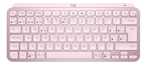 Teclado Logitech Mx Keys Mini Wireless Bluetooth Rosa