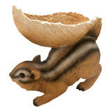 D Resin Chipmunk Garden Decoration - Alimentador De Pássaros