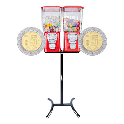 Chiclera Eagle Doble + Frutita + Chicles Vending Modulo Color Rojo