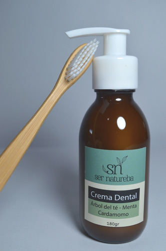 Crema Dental Natural Y Cepillo 