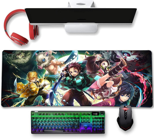 Mouse Pad Largo Demon Slayer Personajes Anime Gamer 30x70cm