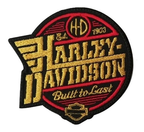 Parche Bordado Harley Davidson Built To Last