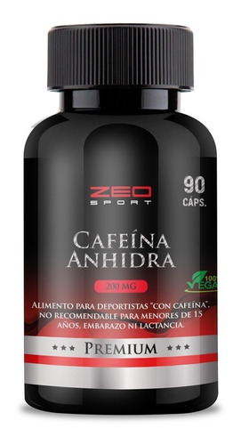 Cafeína Anhidra 200 Mg X 90 Cápsulas 100% Natural