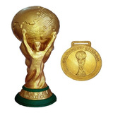 Copa Del Mundo Fifa 36cm + Medalla Campeón Qatar 2022 3d