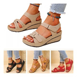 Sandalias Romanas Casuales Con Velcro De Talla Grande Para M