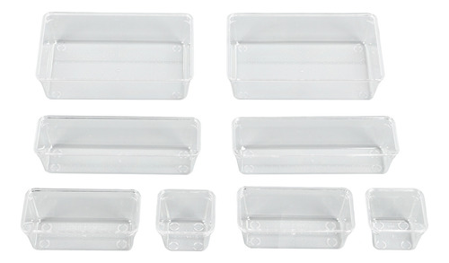 Caja De Almacenamiento De Plástico Transparente Ps, 8 Piezas