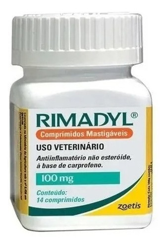 Rimadyl 100mg Com 14 Comprimidos Zoetis Anti-inflamatorio
