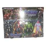 Superhéroes Muñecos Set X4 Articulados Avengers