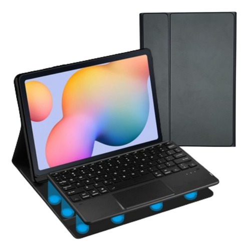 Capa Proteção 360 Teclado Touchpad Para Galaxy Tab S6 Lite